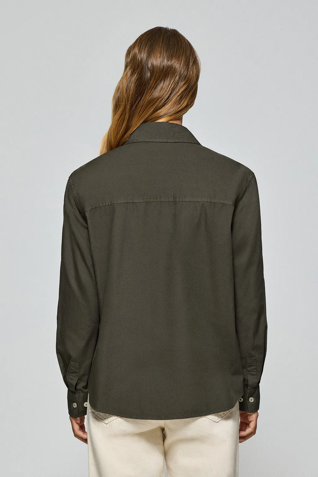 Camisa loose fit verde con logo block Polo Club