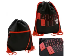 Saco mochila Athletic Club rojo y negro.  44x34 cm